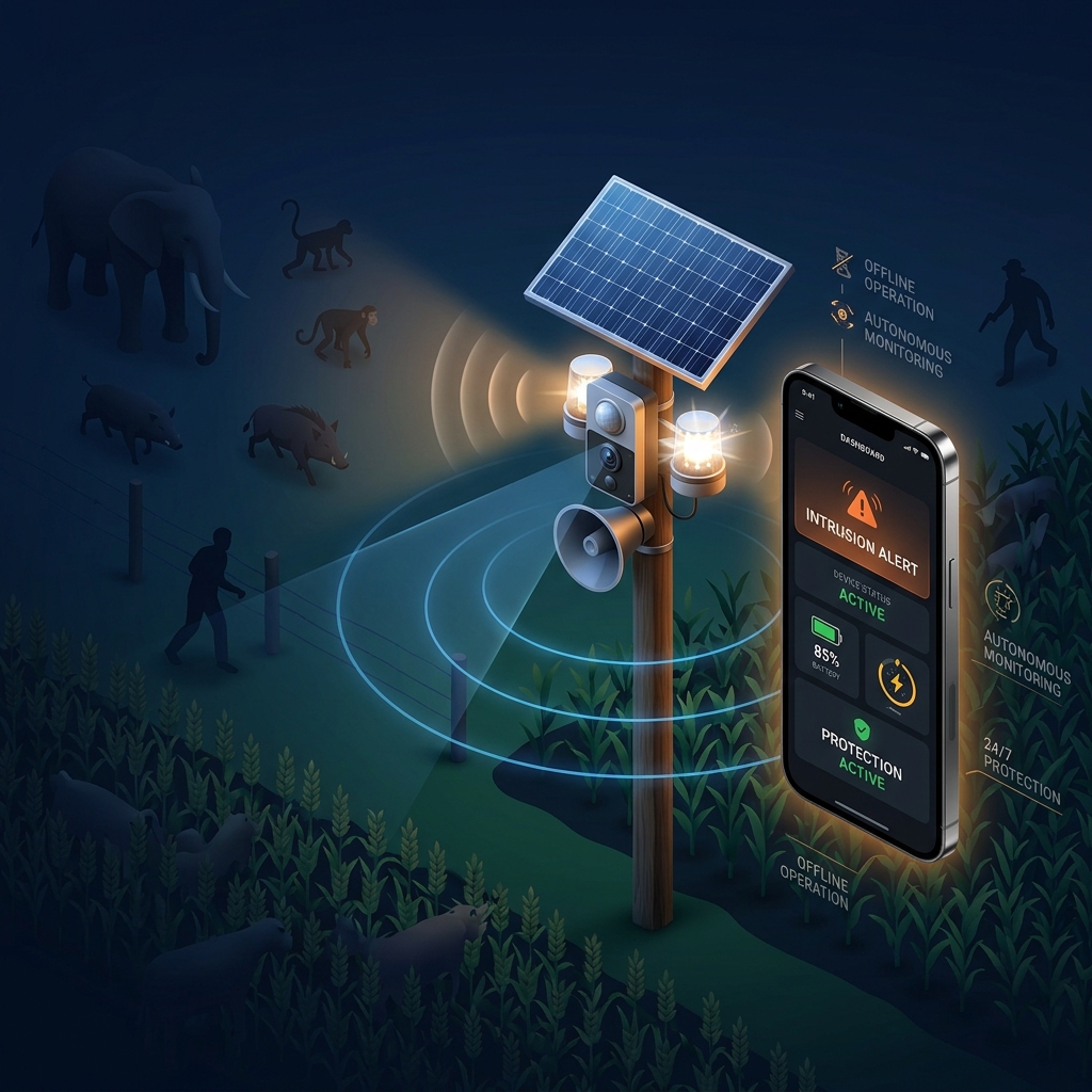 AgriSentinel The Noisy Scarecrow Smart Security Visual